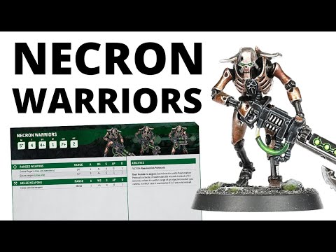 Necron Warriors in Warhammer 40K 10th Edition - Datasheet Review for Necrons