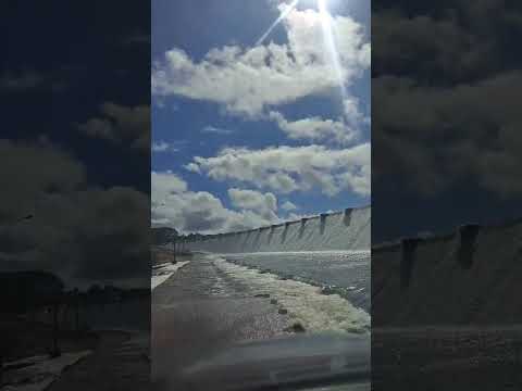 Barragem do salto em São Francisco de Paula RS, queda de água expendida.