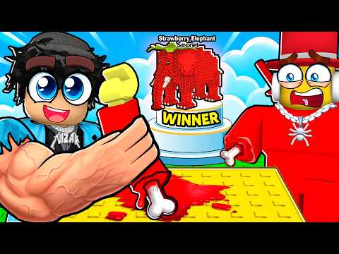 Roblox ARM WRESTLE For Lucky Blocks...