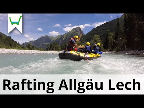 😲 Rafting auf dem 😎Lech direkt neben dem 👏 Allgäu / Bayern