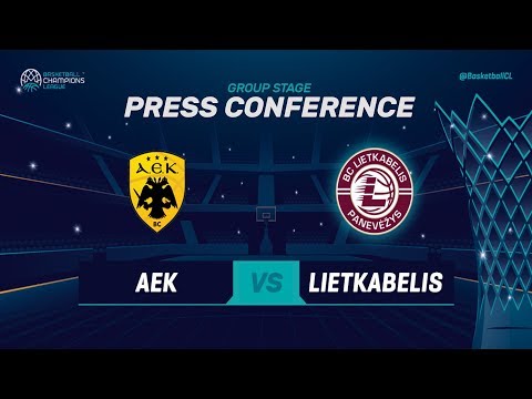 AEK v Lietkabelis - Press Conference - Basketball Champions League 2018-19