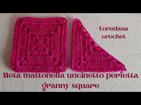 🌸MATTONELLA GRANNY SQUARE  UNCINETTO SOLIDA E PERFETTA  PER INIZIO SCIALLE O PONCHO🌸LOREDANA CROCHET