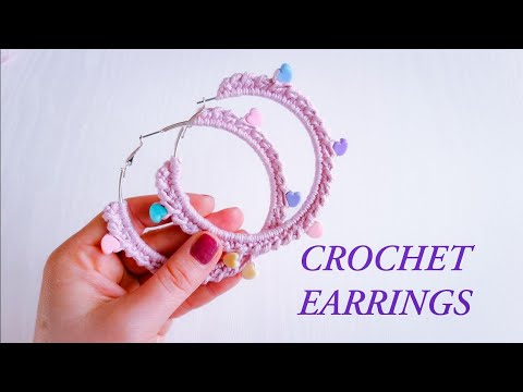 Left Handed Crochet how to  Crochet Beautiful Earrings for Beginners
