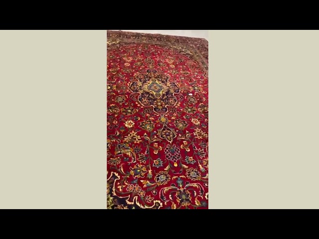 سجاد ايراني كاشان صوف كرك- صناعة و نسيج يدوي | مقاس: 2.5x3.65 m