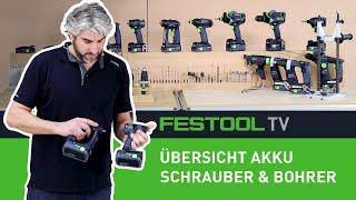 Übersicht Akku-Schrauber und -Bohrer (Festool TV Folge 260)