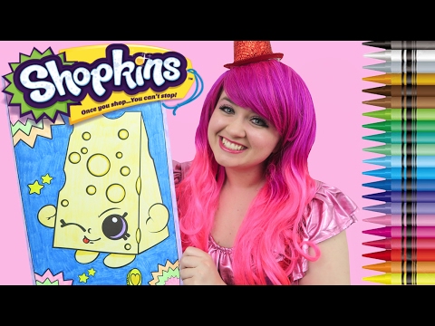 Coloring Chee Zee Shopkins GIANT Coloring Book Crayola Crayons | COLORING WITH KiMMi THE CLOWN Video