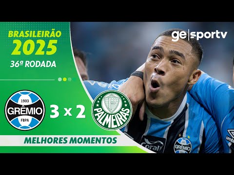 Gols e lances de Grêmio x Palmeiras