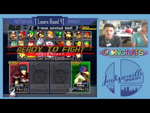 Jax Smash Weekly 4/13/17 - Not.Brian(Marth) Vs Impact(Falco/Ice Climbers) - Melee Losers Top 8