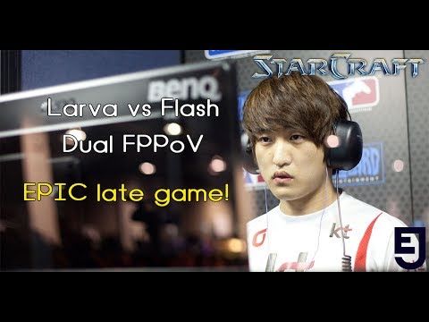 Larva (Z) vs Flash (T) @Circuit Breaker - Dual FPPoV