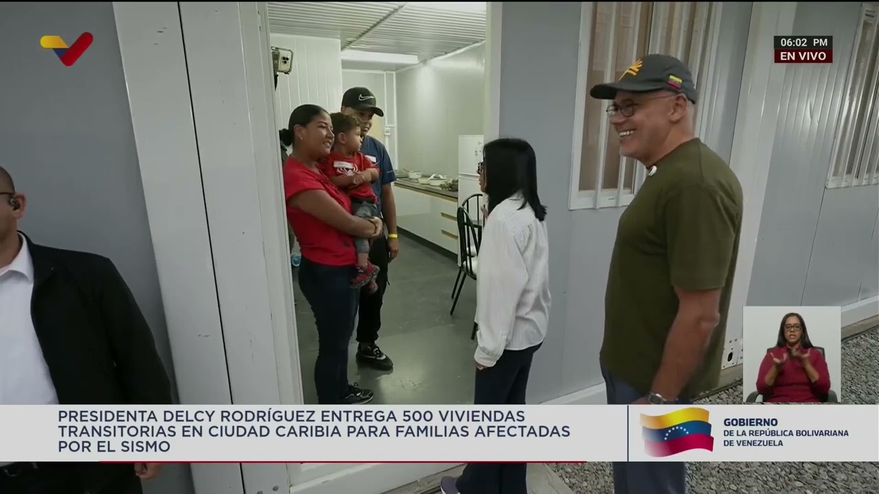 Delcy Rodríguez entrega 500 viviendas transitorias en Ciudad Caribia a afectados por terremotos