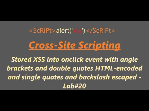 Stored XSS into onclick event with angle brackets and " HTML-encoded and ' and \ - Lab#20