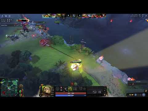 Pudge hooks huskar in mid lane - Dota 2 gameplay