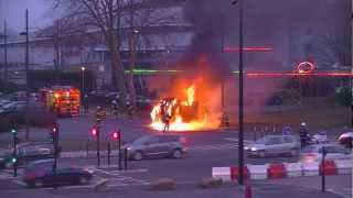 preview picture of video 'incendie d'un véhicule à Valenciennes'