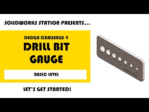 Solidworks Station - Design Challenge 4 - Drill Bit Gauge