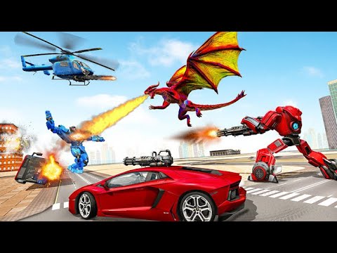 Dragon Robot Car Game – Police Truck Robot Game Brave Jackals Gameplay