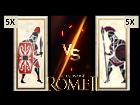Can 5 Legionary Units Push Through 5 Hoplite Units in Rome 2?