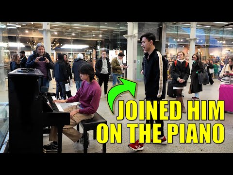 Challenged to Piano Battle? Playing Despacito Duet on Public Piano  | Cole Lam