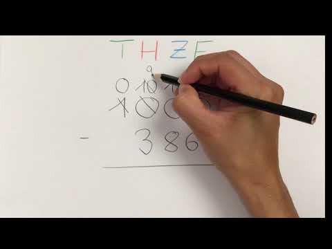 Schriftliche Subtraktion bei Zahlen mit vielen Nullen