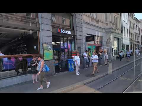 A day from the streets of Basel with tram, T13, GH012061