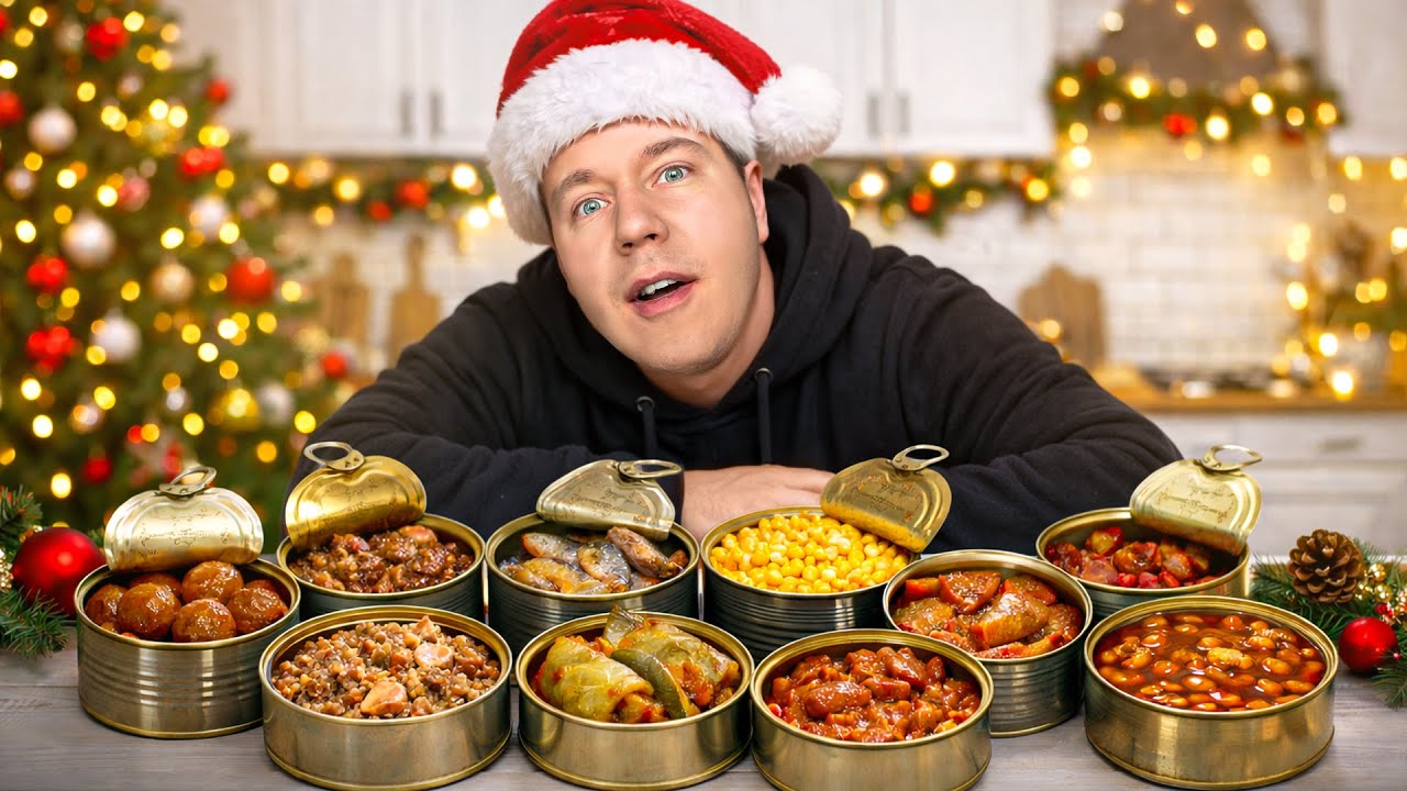 Накрыл Новогодний Стол Едой из Консерв!