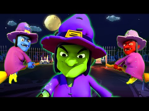 Three Little Witches 😱 | Halloween Songs For Kids By @AllBabiesChannel