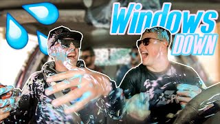 CAR WASH WITH WINDOWS DOWN