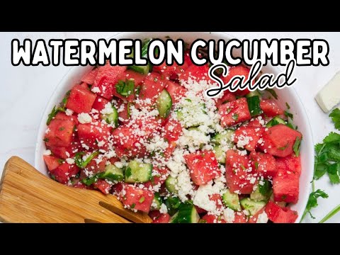 🍉🥒 Easy WATERMELON CUCUMBER SALAD