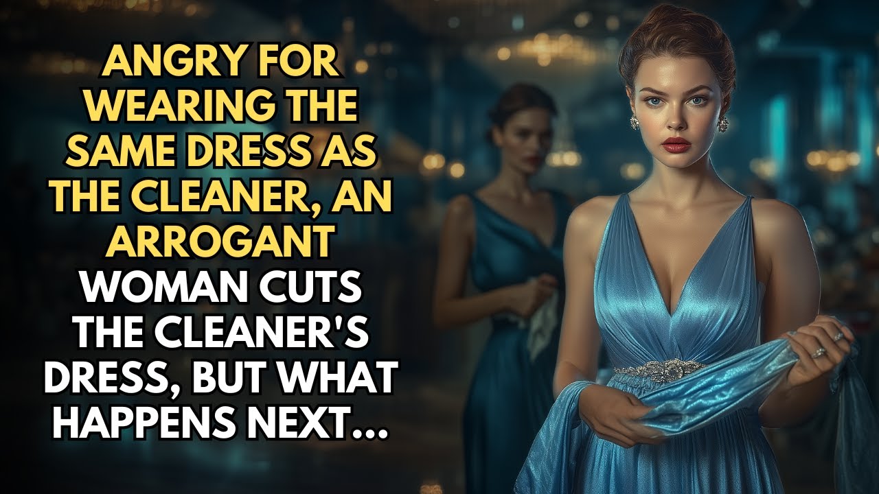 Angry For Wearing The Same Dress As The Cleaner, An Arrogant Woman Cuts The Cleaner's Dress, But...