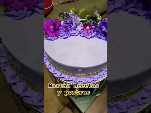pastel en tres leches decoracion color lila #cake #dessertrecipe #pastel