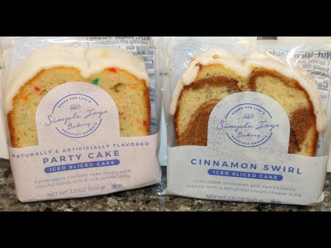 Simple Joys Bakery Iced Sliced Cake: Party Cake & Cinnamon Swirl Review