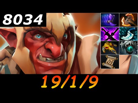 Dota 2 Troll Warlord 8034 MMR 19/1/9 (Kills/Deaths/Assists) Ranked Full Gameplay