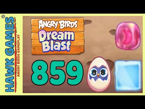 Angry Birds Dream Blast Level 859 - Walkthrough, No Boosters