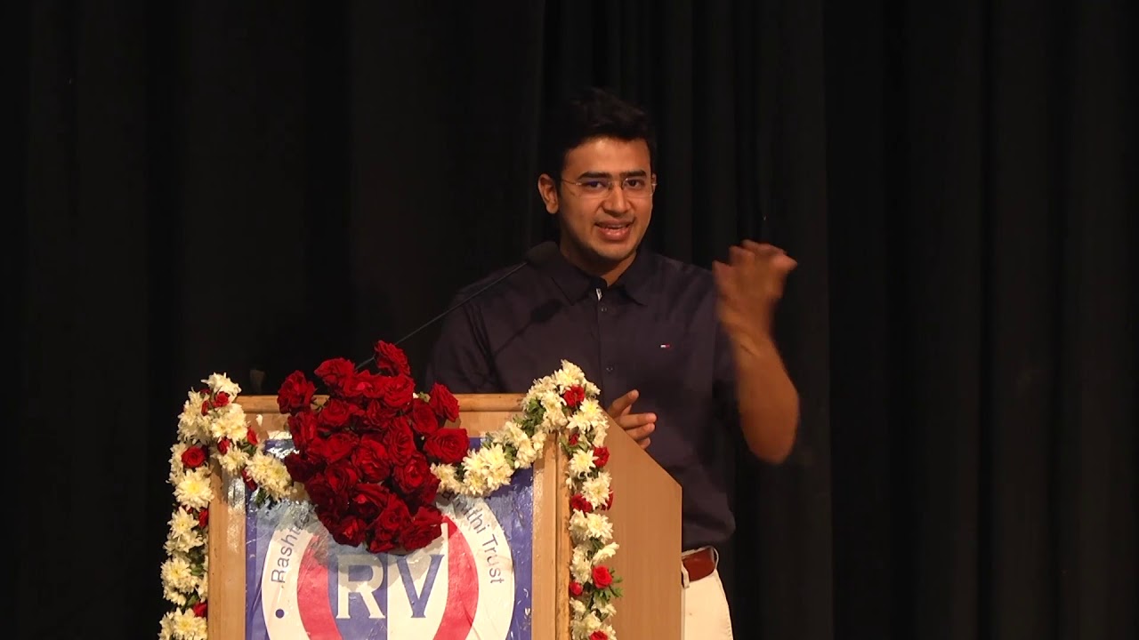 Tejasvi Surya speech at RV PU College