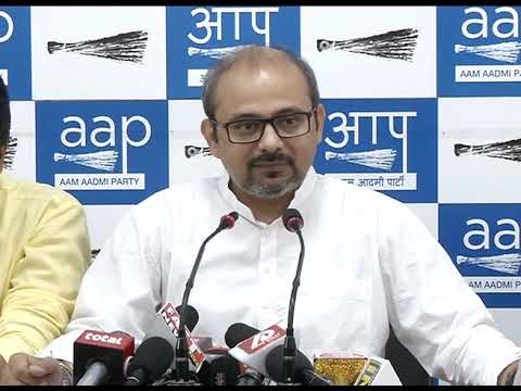AAP Senior Leader Dilip Pandey Briefs Media on Petrol Prise Hike