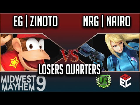 Midwest Mayhem 9 LOSERS QUARTERS - EG | Zinoto (Diddy Kong) vs NRG | Nairo (Zero Suit Samus)