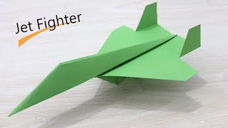 How To Make an EASY Paper Jet Fighter that FLY FAR