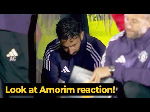 Moment Ruben Amorim is STRESSING. He is moving left to right. He can’t WATCH the penalty shooutout