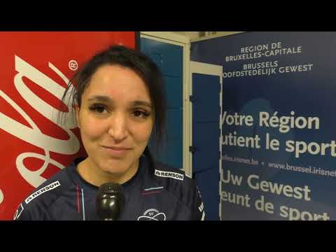 Myriam Benlazar après FWS Woluwe - SV Zulte Waregem le 17.03.2023