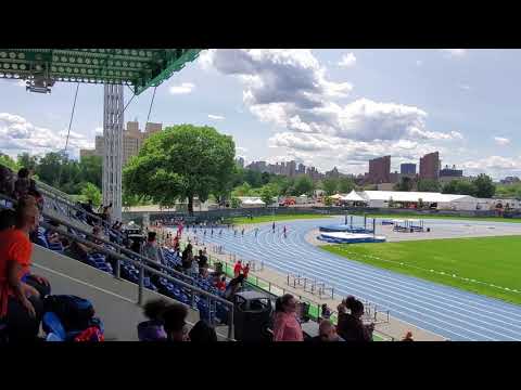 Novas 9-10 boys (Jamel) 100m dash at the Northeast Championships H1