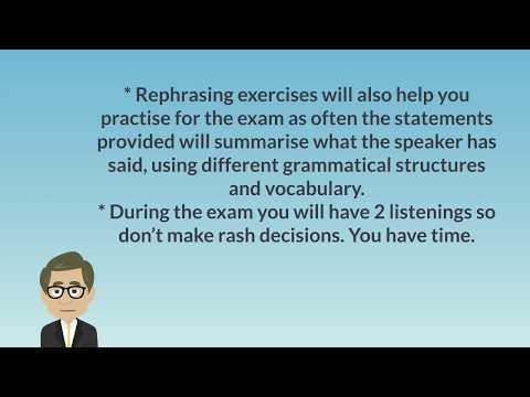 FCE Exam Tip  33 - First Certificate Preparation - Listening Part 3