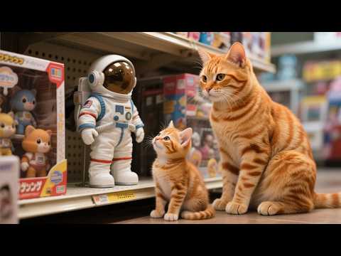 Ginger Kitten Wants to Be an Astronaut 🚀 | Mama Cat Transforms the Room 🌙