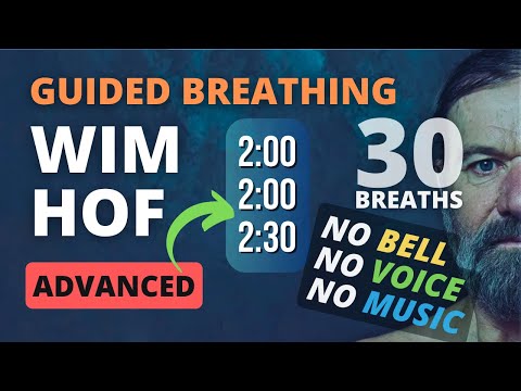 Best Guided Breathing - Wim Hof 3 Rounds ADVANCED (SILENT SESSION)
