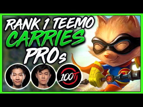 #1 TEEMO WORLD CARRIES 100 THIEVES STUNT (INSANE 1 V 9) - League of Legends