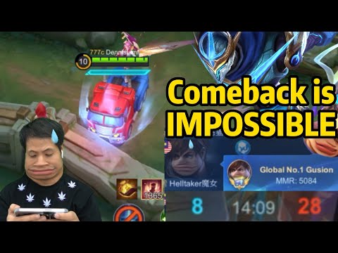 PRANK Top 1 Global Gusion Helltaker魔女?! - TROLL JOHNSON RANKED GAME