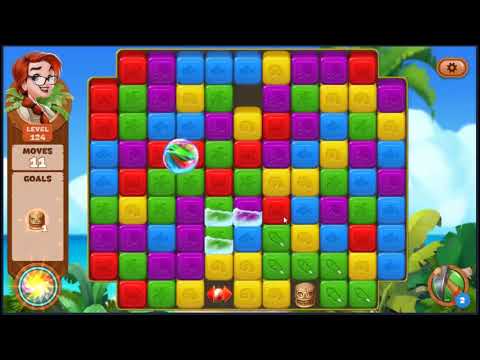 Lost Island Blast Adventure Level 124 - NO BOOSTERS 🏝️ | SKILLGAMING ✔️