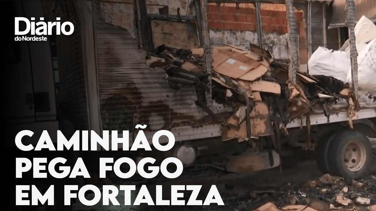 Imagem da notícia Caminhão tem pane elétrica e pega fogo em rua no bairro Henrique Jorge, em Fortaleza