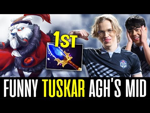 Topson First Build AGHANIM's SCEPTER on TUSKAR (feat. ANA) DOTA 2