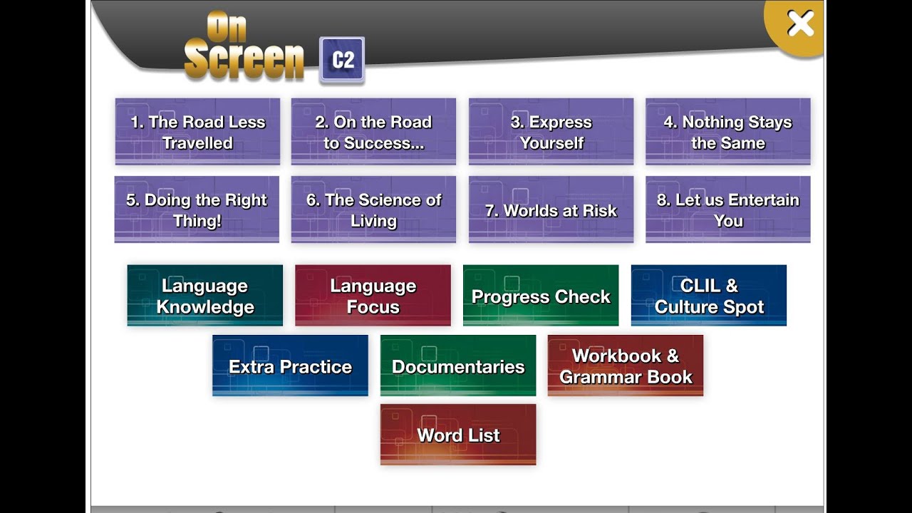 On Screen C2 Vibrant vocabulary -  demo of IWB softwareby Express Publishing vocabulary for C2 level