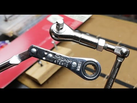 Fun with Articulating Ratchets: Snap On RTBM10 T-wrench and 64100 Lisle Actuator wrench