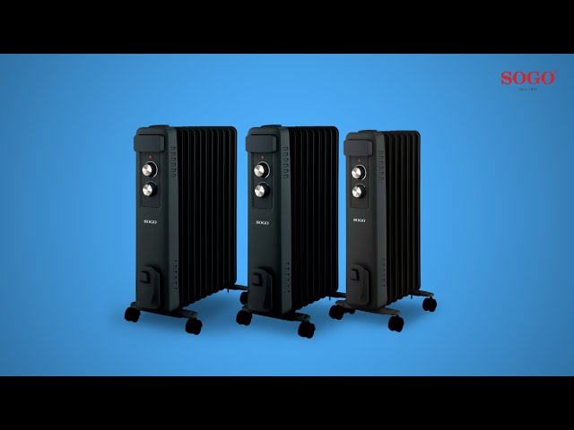Sogo Radiador de Aceite 11 Elementos Negro video